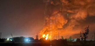 Дрони атакували Волгоградську область: спалахнула пожежа біля залізниці – відео