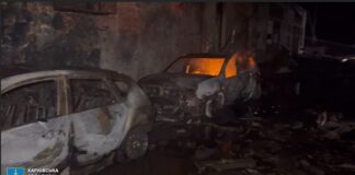 Россия атаковала Харьков "шахедами": есть раненые, сгорели автомобили и дом